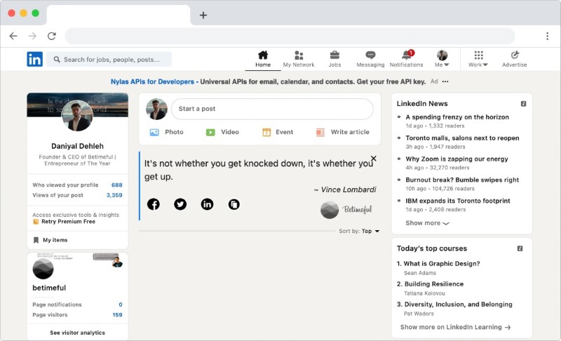 linkedin distraction blocker